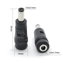 Đầu đổi nguồn jack cắm DC 4.0x1.7mm ra 5.5x2.1mm