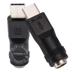 Đầu chuyển nguồn chân tròn sang type C - 5.5x2.1mm to type C adapter