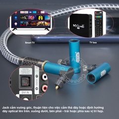 Đầu optical bẻ góc đực sang cái - Perpendicular male to female optical digital audio converter