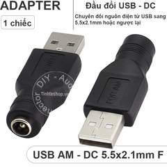 Đầu đổi nguồn USB sang chân tròn 4.0x1.7 - DC USB male to 4.0x1.7mm female power adapter