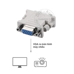 Đầu đổi DVI sang VGA - DVI-I 24+5 sang màn VGA