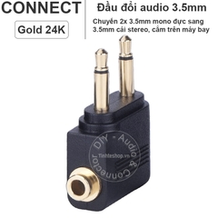 Jack cắm tai nghe 3.5mm trên máy bay gold 24K - In-flight headphone jack
