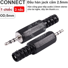 Jack 2.5 mono hàn cho Thiết bị âm thanh Micro - 2.5mm TS jack for DIY
