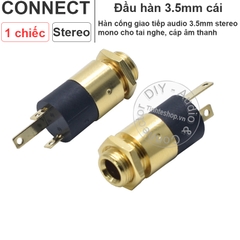 Đầu hàn cổng 3.5 cái lắp bảng điều khiển âm tường 1 chiếc - 3.5mm female stereo connector