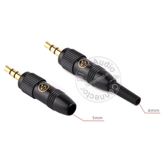 Jack 3.5mm vặn ren cho Bộ đàm Máy ghi âm Bộ thu microphone - 3.5mm stereo jack solder with screw thread to Voice Recorder Walkie talkie Wireless receiver microphone