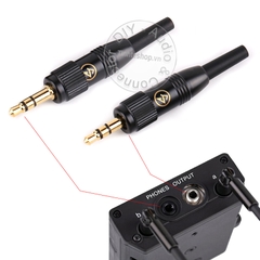 Jack 3.5mm vặn ren cho Bộ đàm Máy ghi âm Bộ thu microphone - 3.5mm stereo jack solder with screw thread to Voice Recorder Walkie talkie Wireless receiver microphone