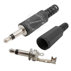 Đầu hàn jack 3.5mm 2 nấc mono vỏ nhựa OD5mm 1 chiếc. 2.5mm mono jack plug