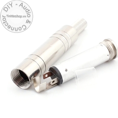 Đầu hàn jack 6.5mm cái stereo/mono chuôi lò xo OD6mm