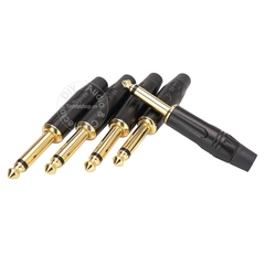 Đầu hàn jack 6ly mono 1 chiếc - Mono 6.35mm mono jack plug gold 24K