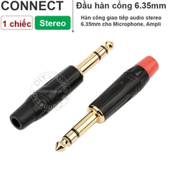 Jack 6.5 ly stereo bẻ góc 1 chiếc - 6.5mm angle stero jack plug gold 24K