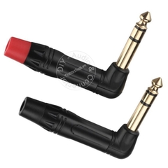 Jack 6.5 ly stereo bẻ góc 1 chiếc - 6.5mm angle stero jack plug gold 24K