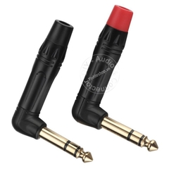 Jack 6.5 ly stereo bẻ góc 1 chiếc - 6.5mm angle stero jack plug gold 24K