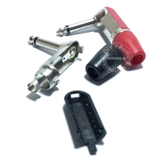 Đầu hàn jack 6 ly cong mono OD8mm 1 chiếc - 6.35mm male mono solder angle