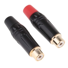 Đầu hàn AV cái - RCA/AV female solder connector Jiasound 604BG 1 chiếc