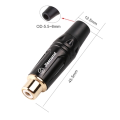 Đầu hàn AV cái - RCA/AV female solder connector Jiasound 604BG 1 chiếc