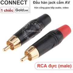 Đầu hàn cổng AV cái - RCA AV female solder connectors OD6mm 1 chiếc
