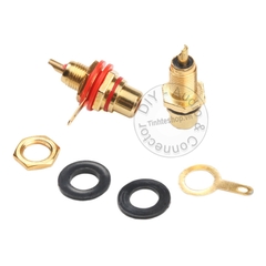 Jack hàn AV vào vỏ thùng 1 chiếc - Female RCA terminal for soldering to the enclosure of the Amplifier Speaker etc.