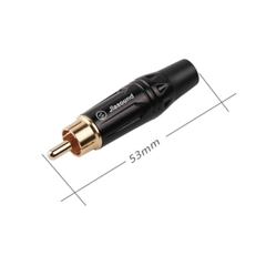 Đầu hàn AV đực - RCA/AV solder connector gold 24K Jiasound 603GB OD6mm 1 chiếc