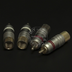 Đầu hàn AV mạ bạc OEM CMC OD8mm - AV/RCA silver plated connector 1 chiếc