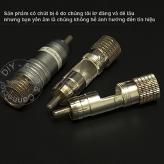 Đầu hàn AV mạ bạc OEM CMC OD8mm - AV/RCA silver plated connector 1 chiếc