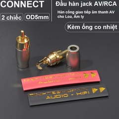 Đầu hàn hoa sen Gold Snake 2 chiếc OD5mm - RCA jack plug