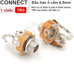Đầu hàn ổ cắm 6.5mm TRS 1 chiếc - 6.5mm female TRS connector jack plug