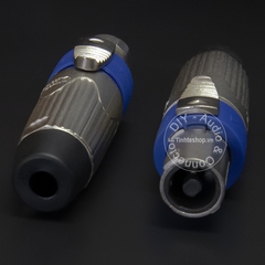 Jack loa Speakon 4 pin chân đồng mạ bạc 1 chiếc dạng hàn - Speakon 4-pin female speaker jack with tin solder silver-plated copper core