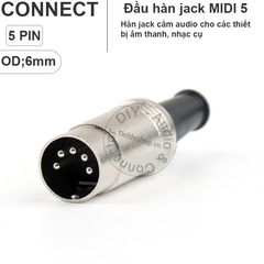 Jack din 7pin vỏ nhôm - DIN 7 male plug with metal shell