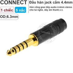 Đầu hàn jack 4.4mm gold 24K OD;6.3mm - 4.4mm solder jack plug