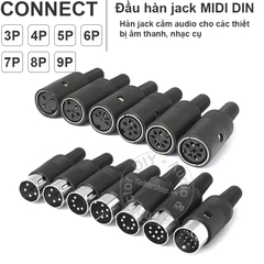 Đầu MIDI DIN 3 pin đến 13 pin đực và cái - MIDI DIN male female 3pin to 9pin connector