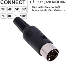 Đầu MIDI DIN 3 pin đến 13 pin đực và cái - MIDI DIN male female 3pin to 9pin connector