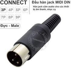 Đầu MIDI DIN 3 pin đến 13 pin đực và cái - MIDI DIN male female 3pin to 9pin connector