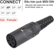 Đầu MIDI DIN 3 pin đến 13 pin đực và cái - MIDI DIN male female 3pin to 9pin connector