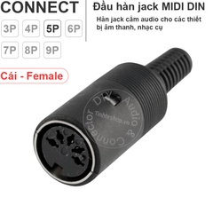 Đầu MIDI DIN 3 pin đến 13 pin đực và cái - MIDI DIN male female 3pin to 9pin connector