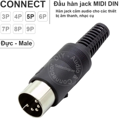 Đầu MIDI DIN 3 pin đến 13 pin đực và cái - MIDI DIN male female 3pin to 9pin connector