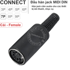Đầu MIDI DIN 3 pin đến 13 pin đực và cái - MIDI DIN male female 3pin to 9pin connector