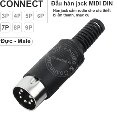 Đầu MIDI DIN 3 pin đến 13 pin đực và cái - MIDI DIN male female 3pin to 9pin connector