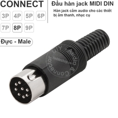 Đầu MIDI DIN 3 pin đến 13 pin đực và cái - MIDI DIN male female 3pin to 9pin connector
