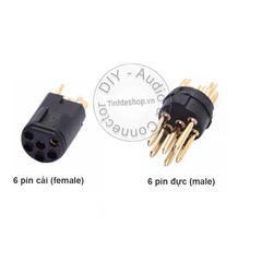 Jack mini XLR 6 pin đực - DIY mini male XLR audio jack