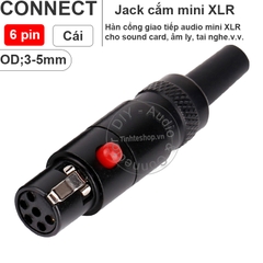 Jack mini XLR 6 pin đực - DIY mini male XLR audio jack