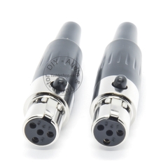 1 chiếc - Đầu hàn jack mini XLR 4pin cái OD5mm - 4pin mini XLR female solder connector