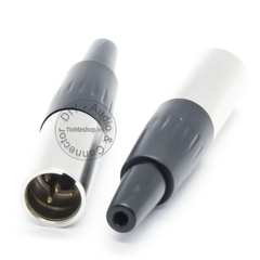 Đầu hàn jack mini XLR 4pin đực OD5mm - 4pin mini XLR male solder connector