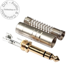 Đầu hàn jack 6 ly stereo chuôi lò xo OD6mm
