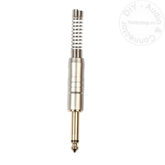 Đầu hàn jack 6.5mm mono mạ vàng chuôi lò xo OD 6mm