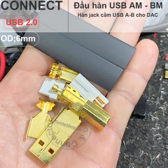 Giắc USB AM BM mạ vàng 24K 1.5U DIY cáp USB DAC