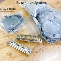 Cổng DB25 đực hàn kèm vỏ ốp - DB25 male connector