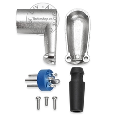 Đầu hàn canon XLR đực vuông góc OD6mm - XLR male solder connector