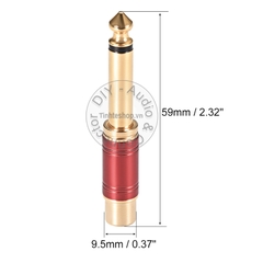 Jack chuyển đổi 6.5 ra AV 2 chiếc - 6.35mm to RCA female adapter