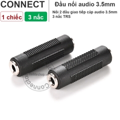 Đầu nối 3.5mm AUX 3 nấc TRS - Audio 3.5mm TRS female to female connector