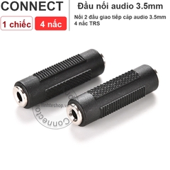 Đầu nối 3.5mm AUX 3 nấc TRS - Audio 3.5mm TRS female to female connector